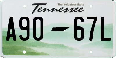 TN license plate A9067L