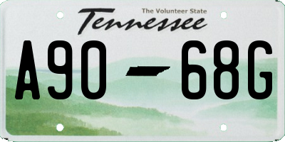 TN license plate A9068G