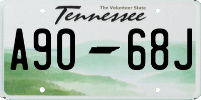 TN license plate A9068J