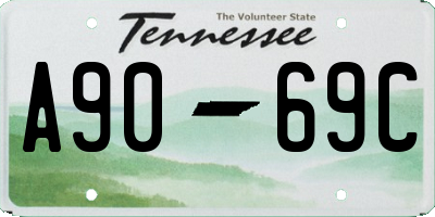 TN license plate A9069C