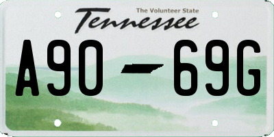 TN license plate A9069G