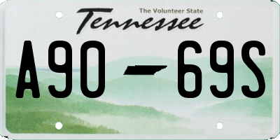 TN license plate A9069S
