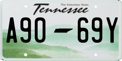 TN license plate A9069Y