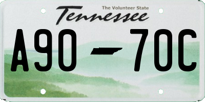 TN license plate A9070C