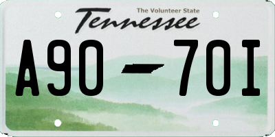 TN license plate A9070I