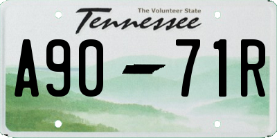 TN license plate A9071R