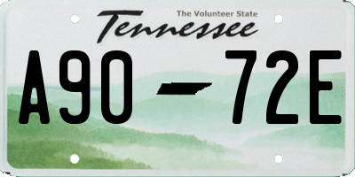 TN license plate A9072E