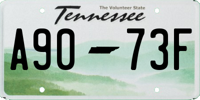 TN license plate A9073F