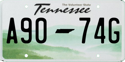 TN license plate A9074G