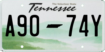 TN license plate A9074Y