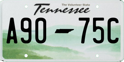 TN license plate A9075C