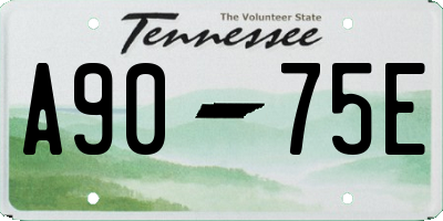 TN license plate A9075E