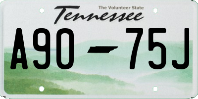 TN license plate A9075J
