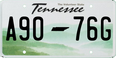 TN license plate A9076G