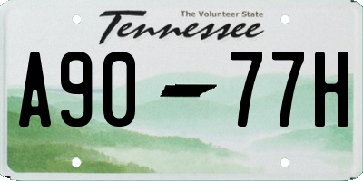 TN license plate A9077H