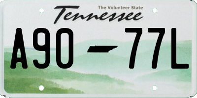 TN license plate A9077L
