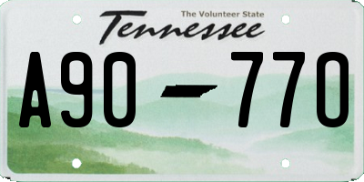 TN license plate A9077O