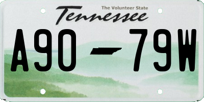 TN license plate A9079W