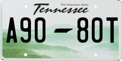 TN license plate A9080T