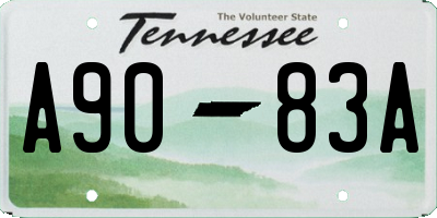 TN license plate A9083A
