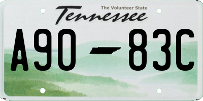 TN license plate A9083C