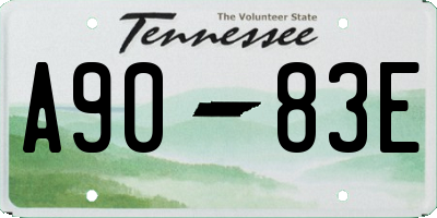 TN license plate A9083E