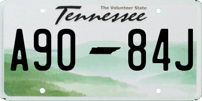 TN license plate A9084J