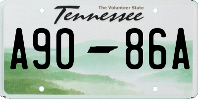 TN license plate A9086A