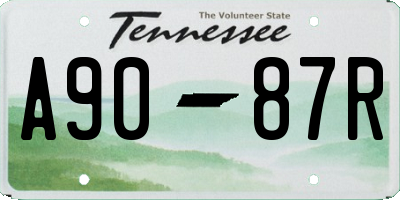 TN license plate A9087R
