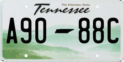 TN license plate A9088C