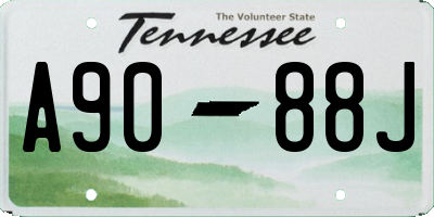 TN license plate A9088J
