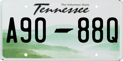 TN license plate A9088Q