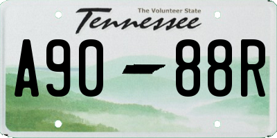 TN license plate A9088R
