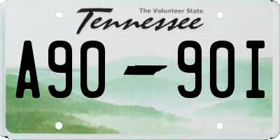 TN license plate A9090I