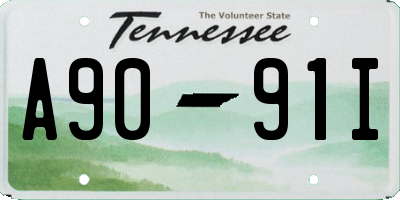 TN license plate A9091I