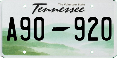 TN license plate A9092O