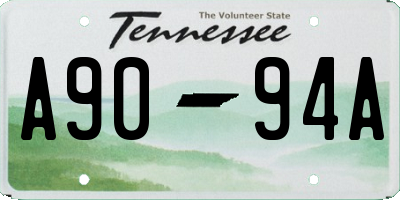 TN license plate A9094A