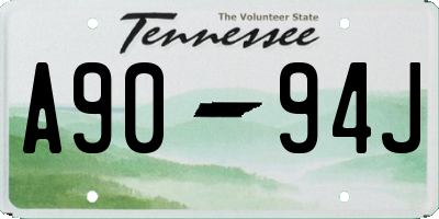 TN license plate A9094J