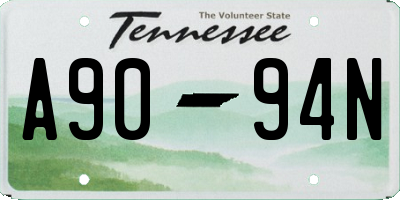 TN license plate A9094N