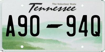TN license plate A9094Q