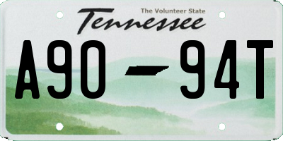 TN license plate A9094T