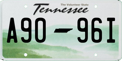 TN license plate A9096I