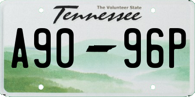 TN license plate A9096P