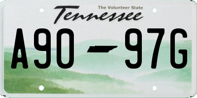 TN license plate A9097G