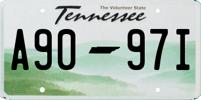 TN license plate A9097I