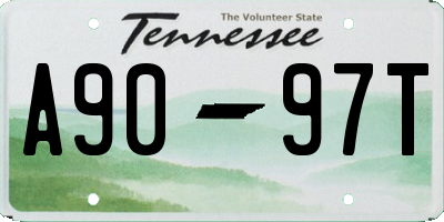 TN license plate A9097T