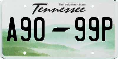 TN license plate A9099P
