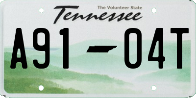 TN license plate A9104T