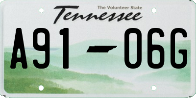 TN license plate A9106G