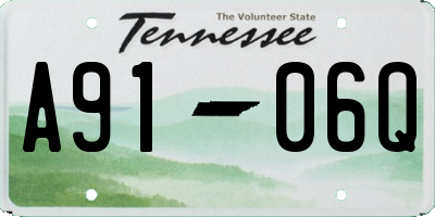 TN license plate A9106Q
